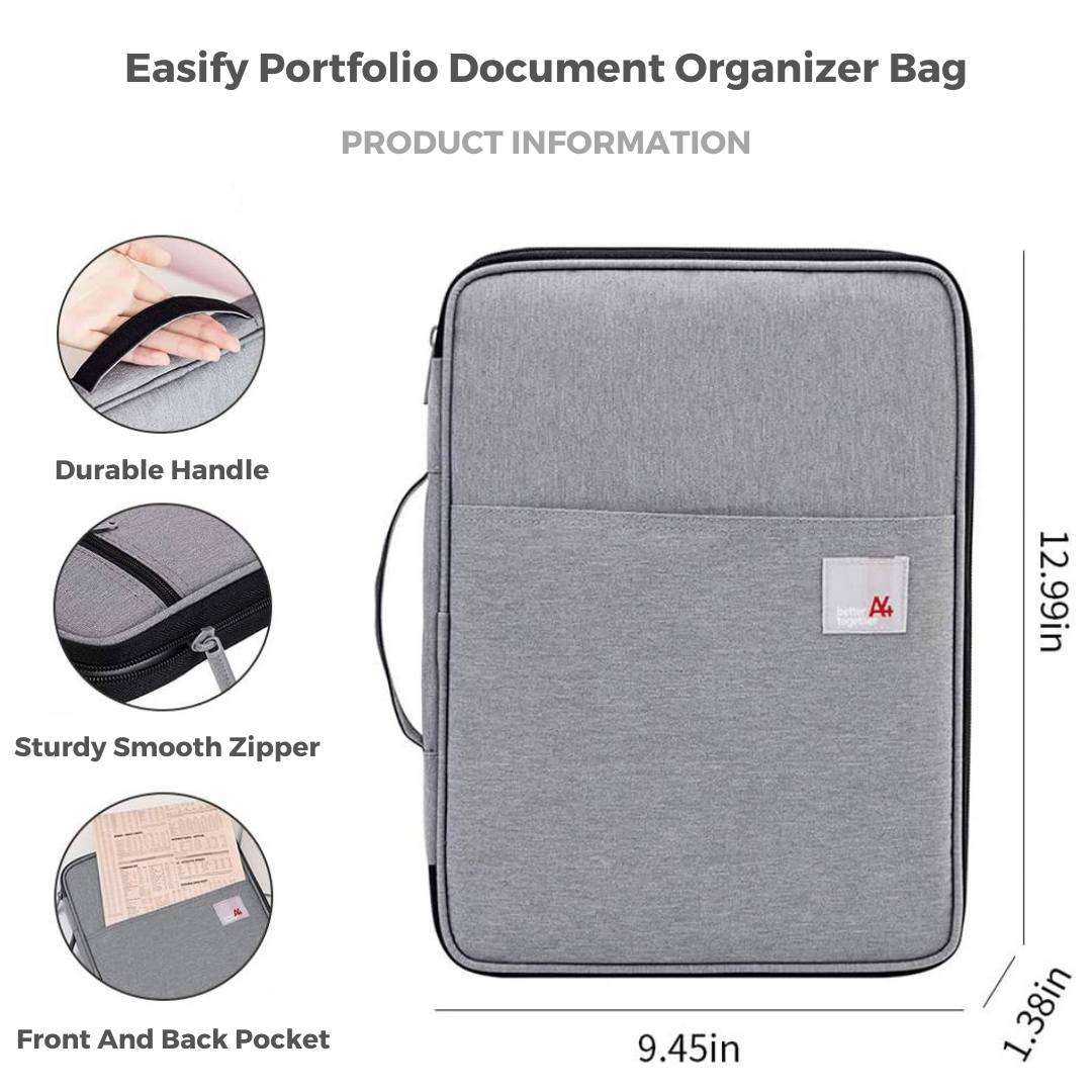 Easify Portfolio Document Organizer Bag